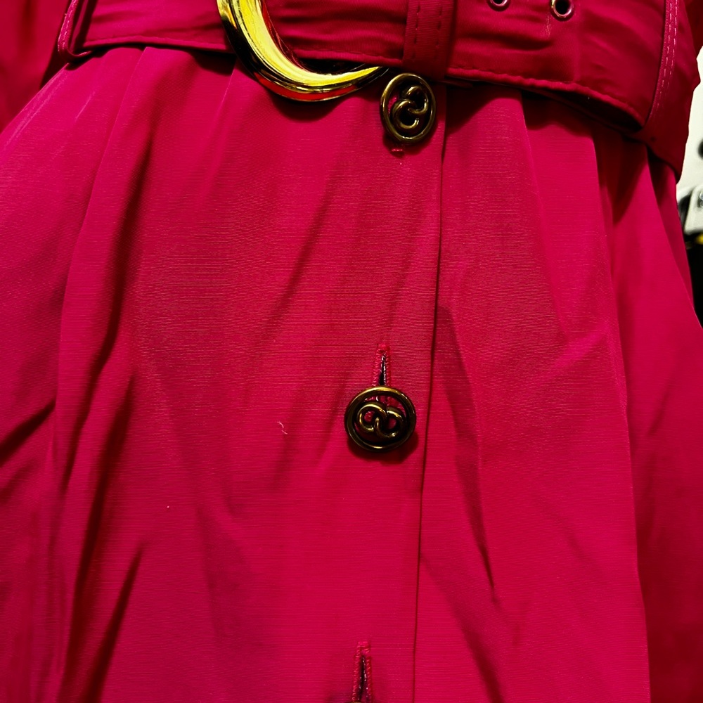 ✨S.L. Petites Hot Pink Belted Shirt Dress - Picture 6 of 9